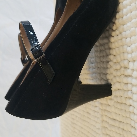 Dexflex Comfort Malinda Peep Toe Suede Pump Black Size 8.5 - Picture 5 of 12